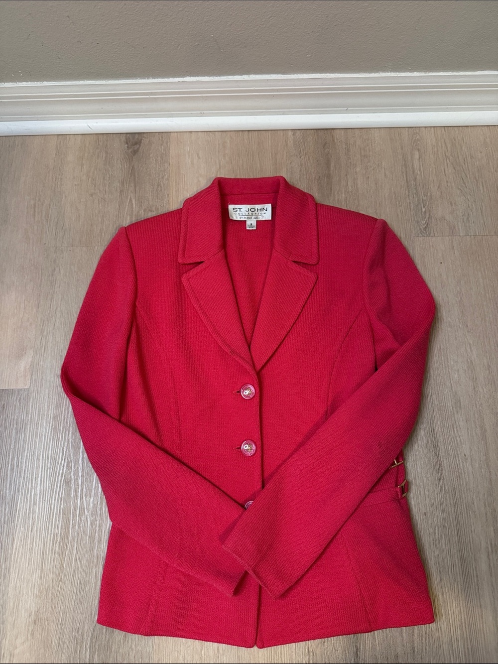 St. John Pink Women’s Fitted Knit Blazer - Picture 9 of 13